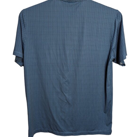 Devereux Golf Polo Shirt Short Sleeve Stretch Geometric Blue Mens Size XXL - Picture 5 of 5